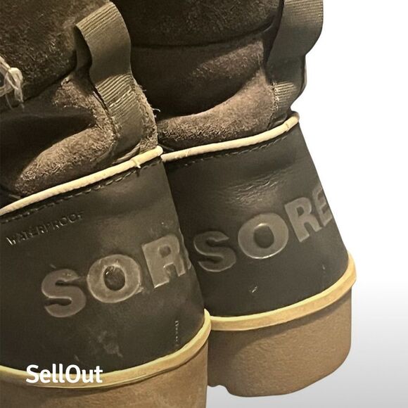 Sorel Women's Tivoli II Gray Snow Boots Size 10 Waterproof Fur Lined - Picture 9 of 10